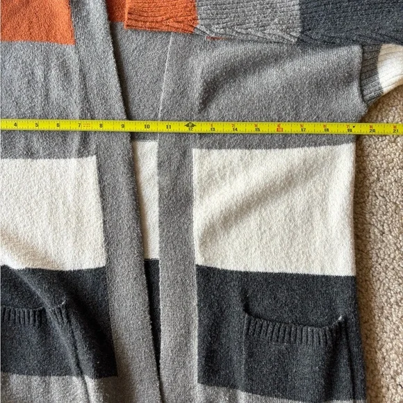 Colorblock Long Cardigan Sweater S - Picture 8 of 9